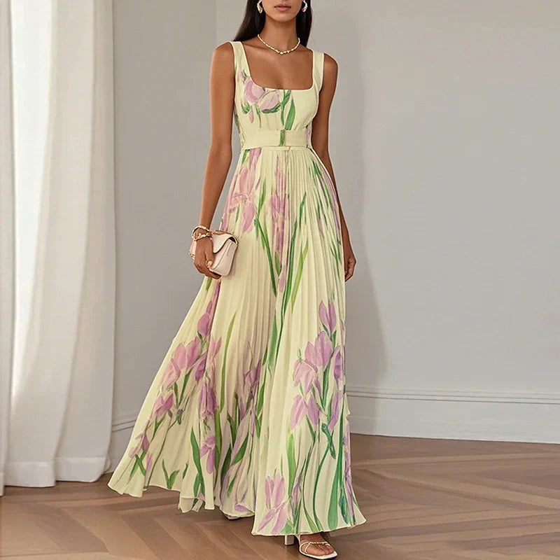 Isla | Elegante Maxi Abito con Motivo Floreale
