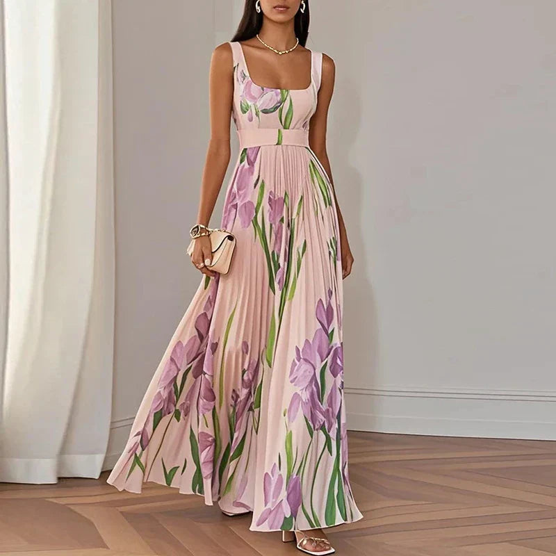 Isla | Elegante Maxi Abito con Motivo Floreale