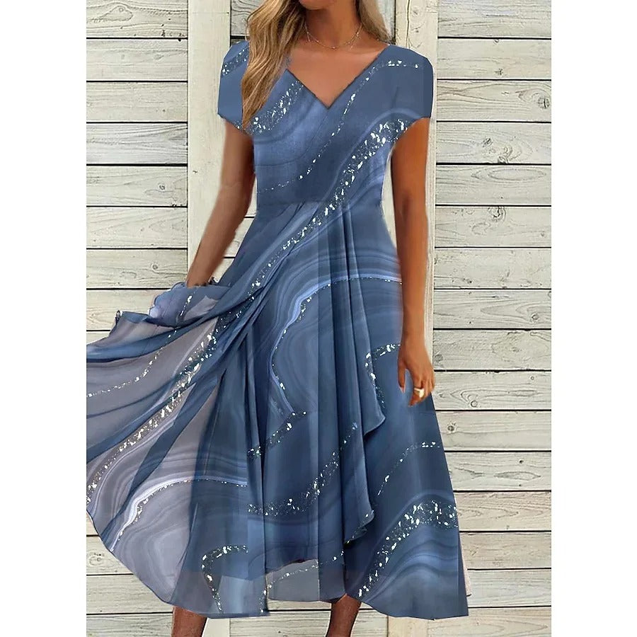 Lyanne™ | Vestito Midi con Scollatura a V Elegante